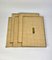 Italian Wicker & Brass File Folders, 1960s, Set of 5 1