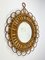 French Riviera Rattan & Bamboo Sunburst Wall Mirror, 1960s, Image 4