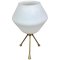 Brass & Opaline Glass Tripod Table Lamp, Italy, 1960s, Image 1