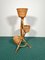 Rattan & Bamboo Flower Stand & Vase, Italy, 1960s, Image 3