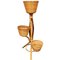 Rattan & Bamboo Flower Stand & Vase, Italy, 1960s, Image 1