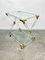 Acrylic Brass & Glass Serving Cart, Italy, 1970s 4