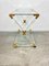 Acrylic Brass & Glass Serving Cart, Italy, 1970s 9