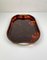 Faux Tortoise Shell Acrylic & Brass Serving Tray, Italy, 1970s 5