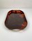 Faux Tortoise Shell Acrylic & Brass Serving Tray, Italy, 1970s, Image 5