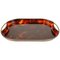 Faux Tortoise Shell Acrylic & Brass Serving Tray, Italy, 1970s, Image 1