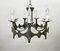 Mid-Century Brutalist Iron Chandelier Pendant 8