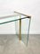 Mid-Century Modern Glass & Brass Console Table by Gallotti & Radice, Italy, 1970s 10