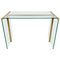 Mid-Century Modern Glass & Brass Console Table by Gallotti & Radice, Italy, 1970s, Image 1
