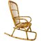Bamboo Wicker Rocking Chair, Italy, 1960s, Image 1