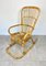 Rocking Chair en Osier de Bambou, Italie, 1960s 5