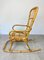 Bamboo Wicker Rocking Chair, Italy, 1960s 7