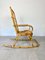 Rocking Chair en Osier de Bambou, Italie, 1960s 4