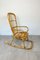 Rocking Chair en Osier de Bambou, Italie, 1960s 2