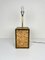 Cork & Brass Table Lamp, Italy, 1970s 3