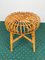 Mid-Century Modern Bamboo Rattan Stool, Italy, 1960s 2