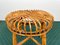 Mid-Century Modern Bamboo Rattan Stool, Italy, 1960s 5