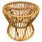 Mid-Century Modern Bamboo Rattan Stool, Italy, 1960s 1