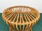 Mid-Century Modern Bambus Rattan Hocker, Italien, 1960er 8