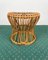 Mid-Century Modern Bambus Rattan Hocker, Italien, 1960er 6