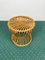 Mid-Century Modern Bamboo Rattan Stool, Italy, 1960s 4