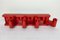 Red Plastic Minivip Wall Coat Rack by Benanti & Brunori for Velca, Italy, 1970 2