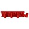 Red Plastic Minivip Wall Coat Rack by Benanti & Brunori for Velca, Italy, 1970 1