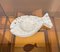 Cenicero en forma de pez de mármol travertino de Fratelli Mannelli, Italy, años 70, Imagen 2