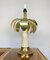 Brass & White Resin Palm Tree Shaped Table Lamp, Italy, 1970s 4
