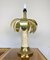 Brass & White Resin Palm Tree Shaped Table Lamp, Italy, 1970s, Image 4