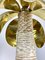 Brass & White Resin Palm Tree Shaped Table Lamp, Italy, 1970s 8