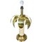 Brass & White Resin Palm Tree Shaped Table Lamp, Italy, 1970s 1