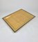 Wicker & Acrylic Serving Tray from Janetti, Italy, 1970s, Image 4