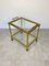 Brass Faux Bamboo Effect & Glass Serving Bar Cart, Italy, 1960s, Image 2