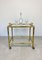 Brass Faux Bamboo Effect & Glass Serving Bar Cart, Italy, 1960s 10