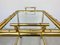 Brass Faux Bamboo Effect & Glass Serving Bar Cart, Italy, 1960s, Image 14