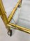Brass Faux Bamboo Effect & Glass Serving Bar Cart, Italy, 1960s 13