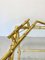 Brass Faux Bamboo Effect & Glass Serving Bar Cart, Italy, 1960s, Image 12
