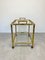 Brass Faux Bamboo Effect & Glass Serving Bar Cart, Italy, 1960s, Image 8