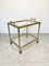 Brass Faux Bamboo Effect & Glass Serving Bar Cart, Italy, 1960s, Image 4