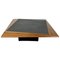 Slate & Wood Low Coffee Table, Italy, 1980s, Image 1