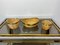 Italian Baskets in Rattan and Brass, 1970s, Set of 3, Image 3