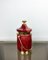 Red Goatskin & Brass Ice Bucket by Aldo Tura, Italy, 1960s, Image 4