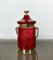 Red Goatskin & Brass Ice Bucket by Aldo Tura, Italy, 1960s 6