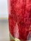 Roter Eiskübel aus Ziegenleder & Messing von Aldo Tura, Italien, 1960er 12