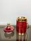 Red Goatskin & Brass Ice Bucket by Aldo Tura, Italy, 1960s 8