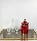 Red Goatskin & Brass Ice Bucket by Aldo Tura, Italy, 1960s 5