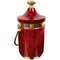 Red Goatskin & Brass Ice Bucket by Aldo Tura, Italy, 1960s 1