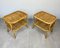 Bamboo & Rattan Nightstand Side Table, Italy, 1970s, Set of 2 3