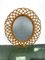 Rattan & Bamboo Wall Mirror, Italy, 1960s 5